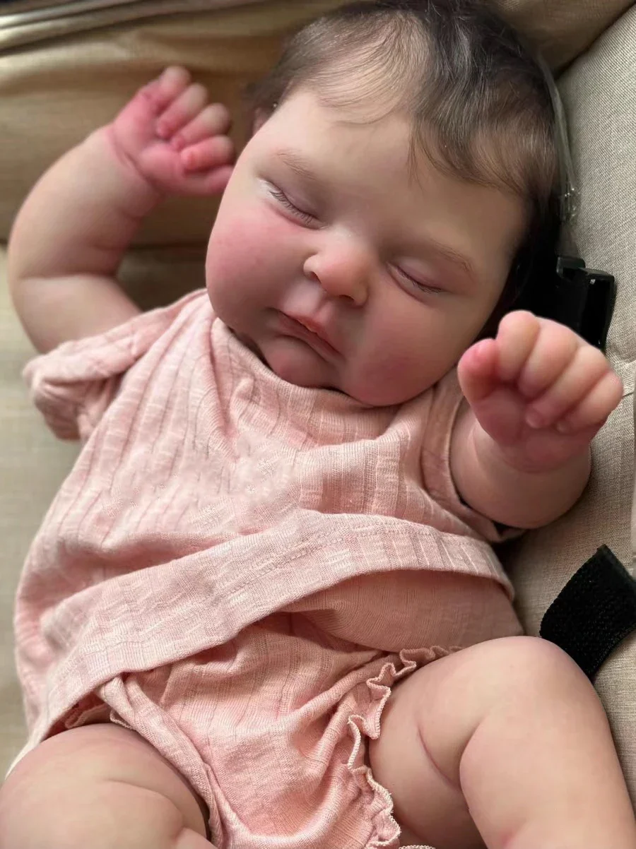 Charlie" - 19 Inch Reborn Baby Doll Rooted Hair Full Vinyl or Cloth Body - Image 3