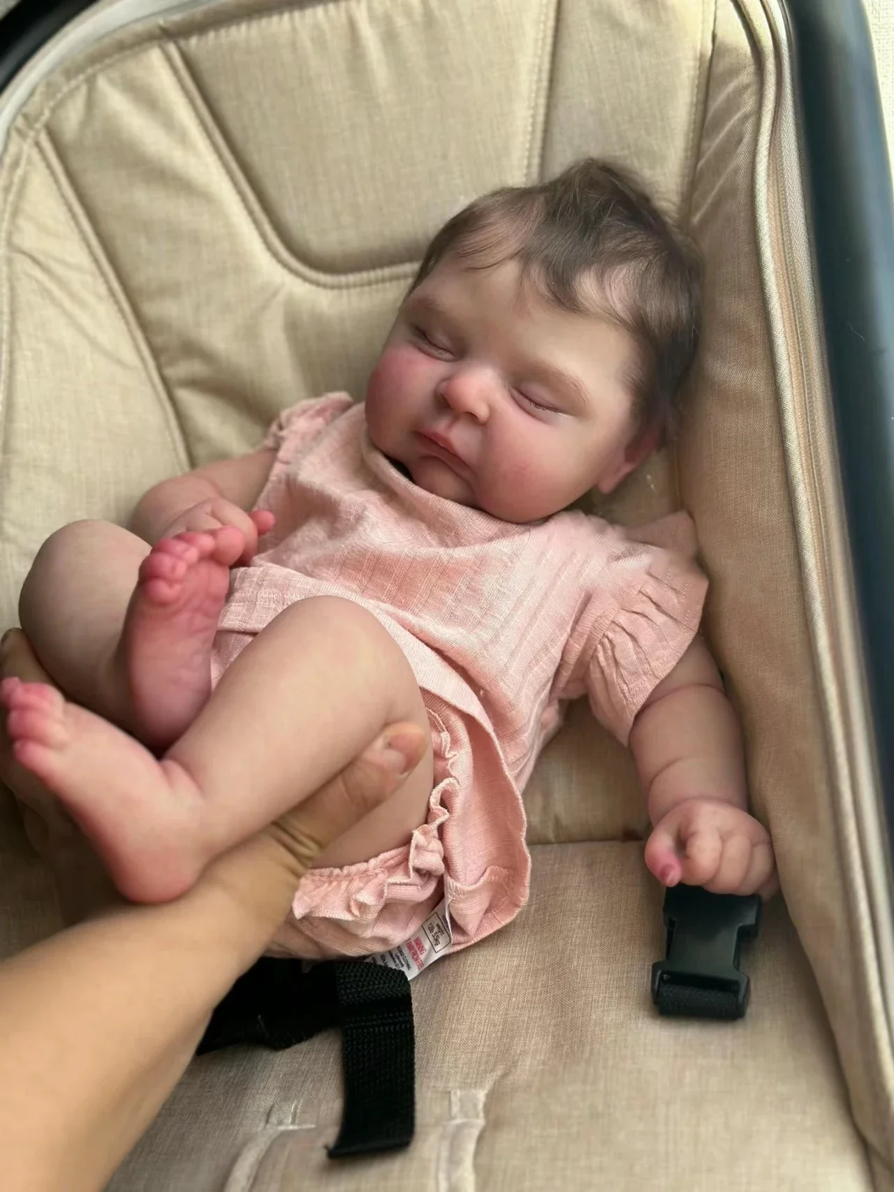 Charlie" - 19 Inch Reborn Baby Doll Rooted Hair Full Vinyl or Cloth Body - Image 5