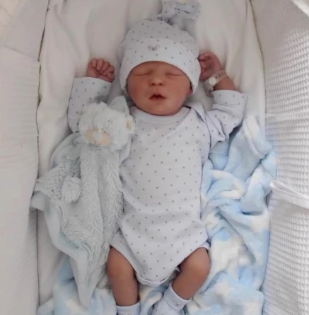 Zane Reborn Doll 17 inch sleeping reborn baby with soft cloth body