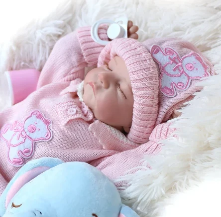 Eloise" -17 Inch Lifelike Newborn Reborn Baby Girl Doll Full Vinyl Body - Image 2