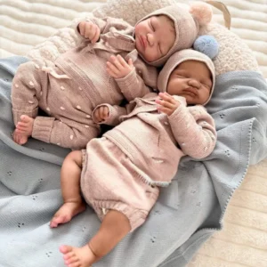 Emilie Olive and Emmett Oliver Full Body Silicone Twin Reborn Dolls