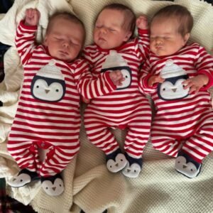 Prototype Triplets 24-inch full-body silicone reborn baby dolls