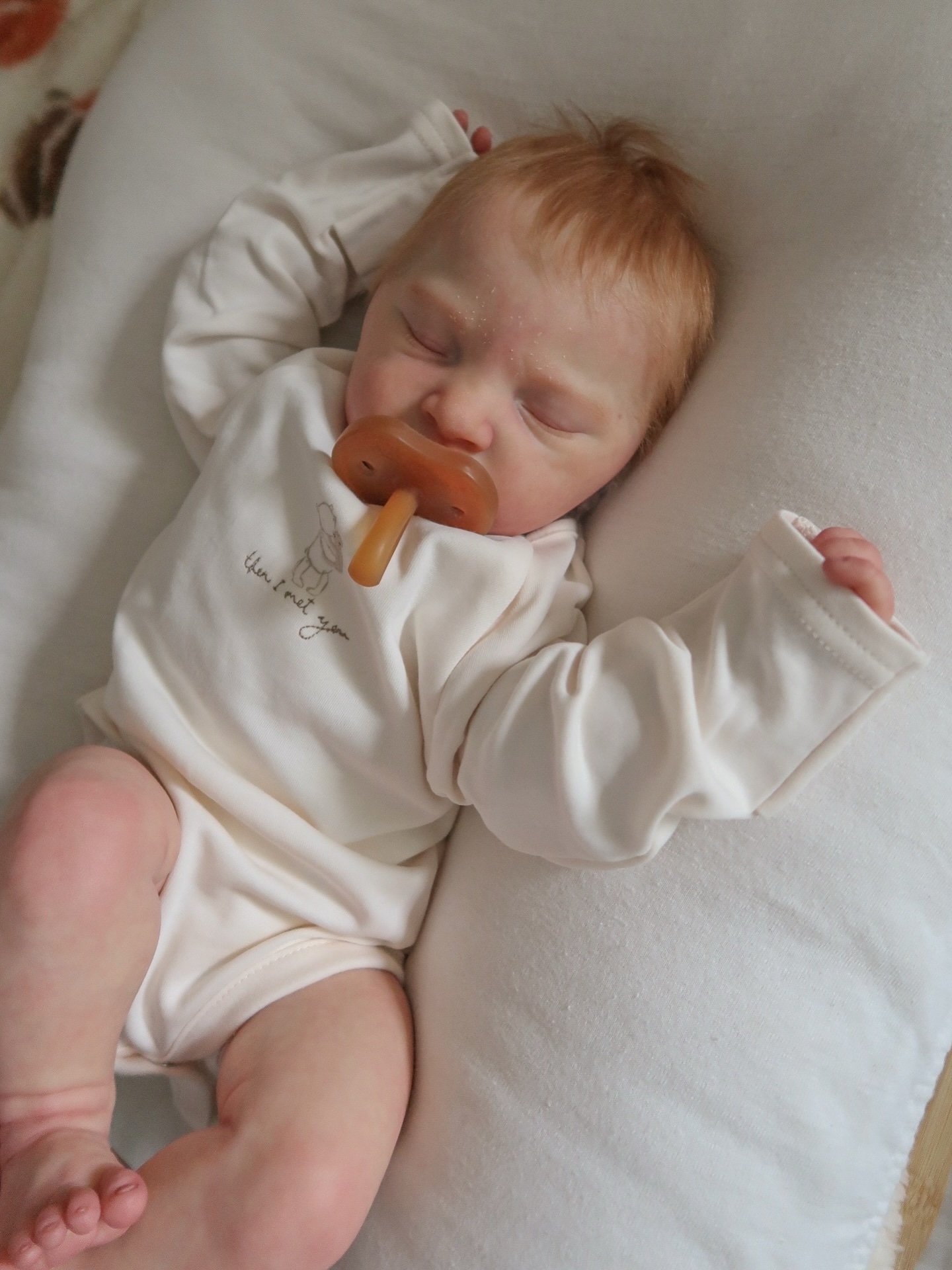 Mogle silicone reborn baby girl with golden rooted hair