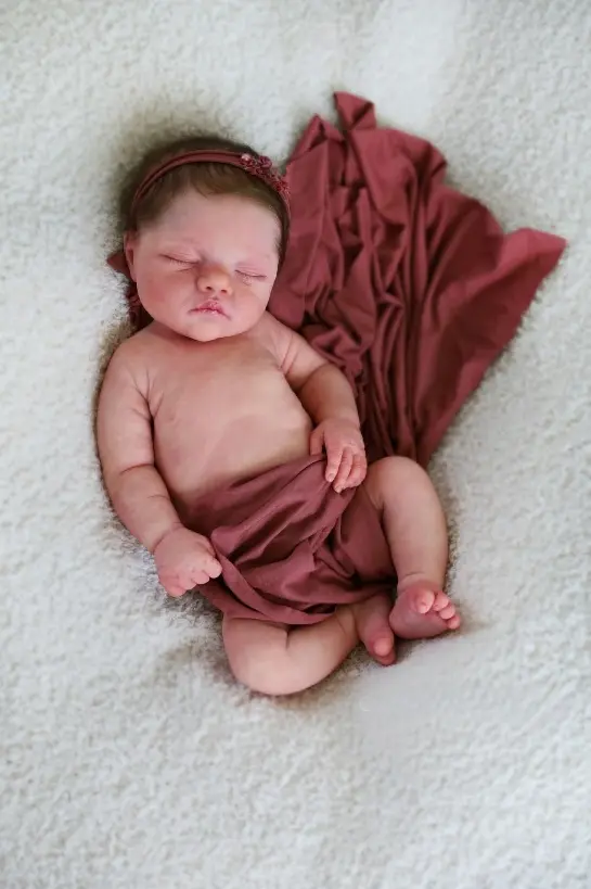 Joanna Joy sleeping silicone reborn doll with detailed newborn face